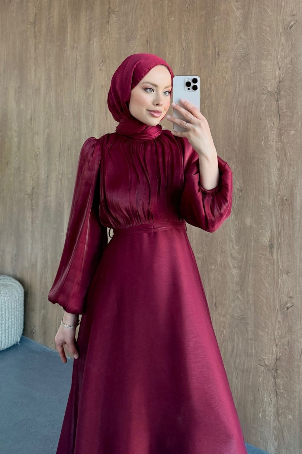 Çimen Abiye Bordo